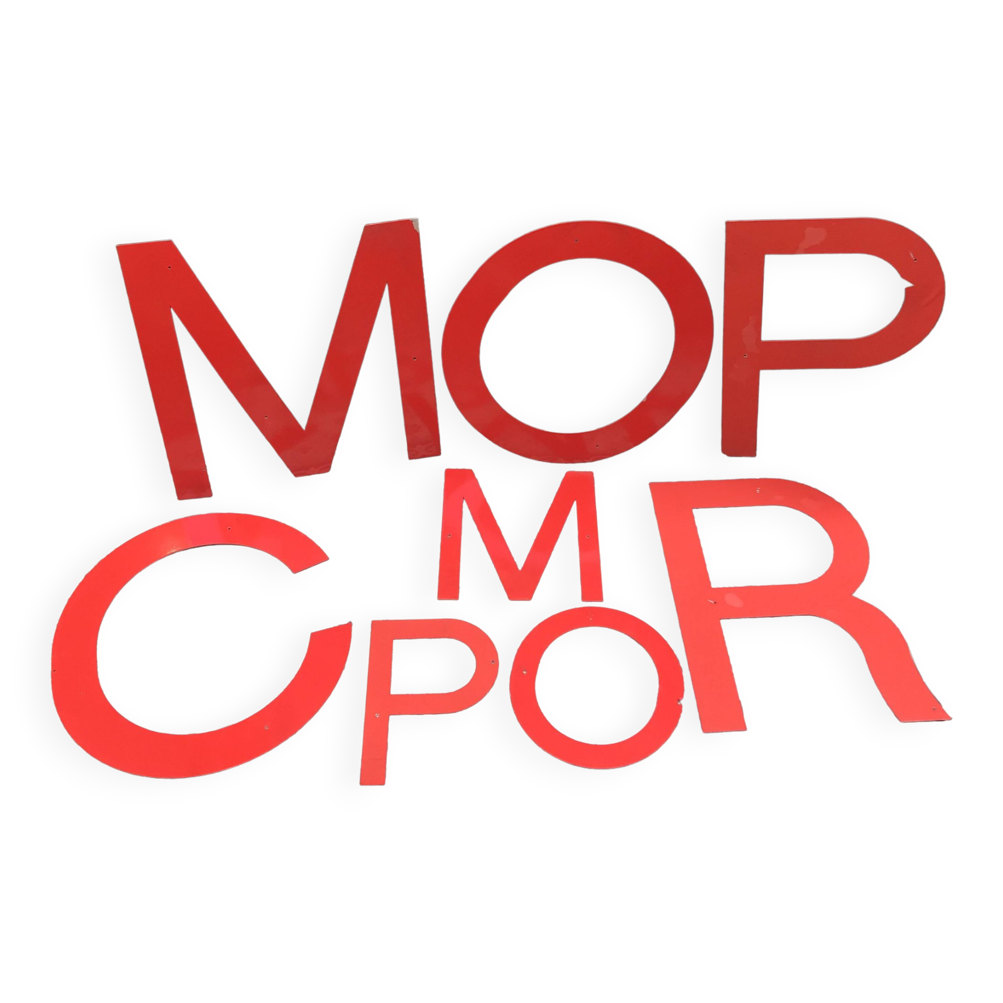 Large vintage metal letters