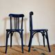 Duo de chaises bistrot anciennes bleues