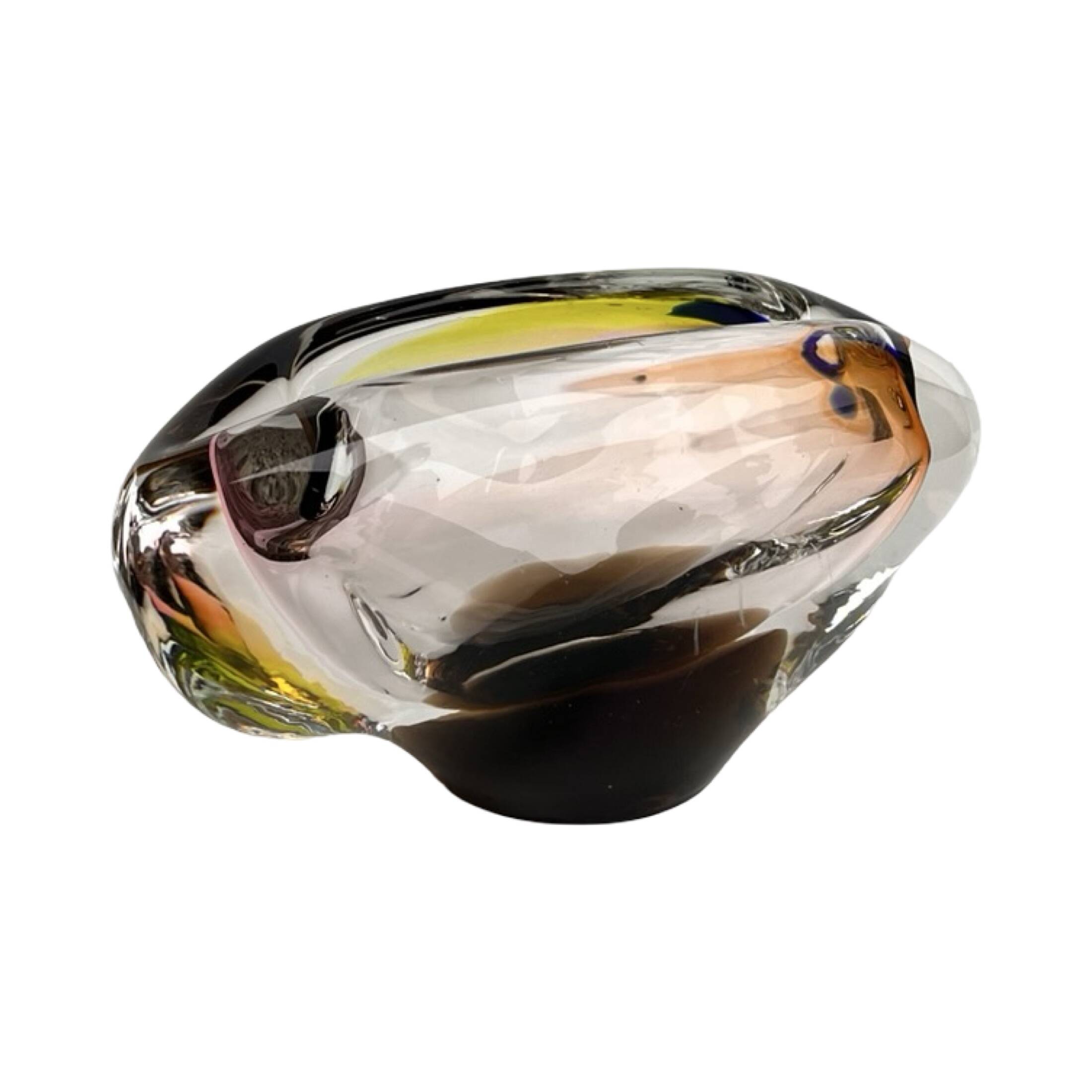 Cendrier en verre, conçu par Jozef Rozinek, Borocristal Nový Bor, Tchéquie 1970