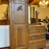 Asymmetrical dresser cabinet