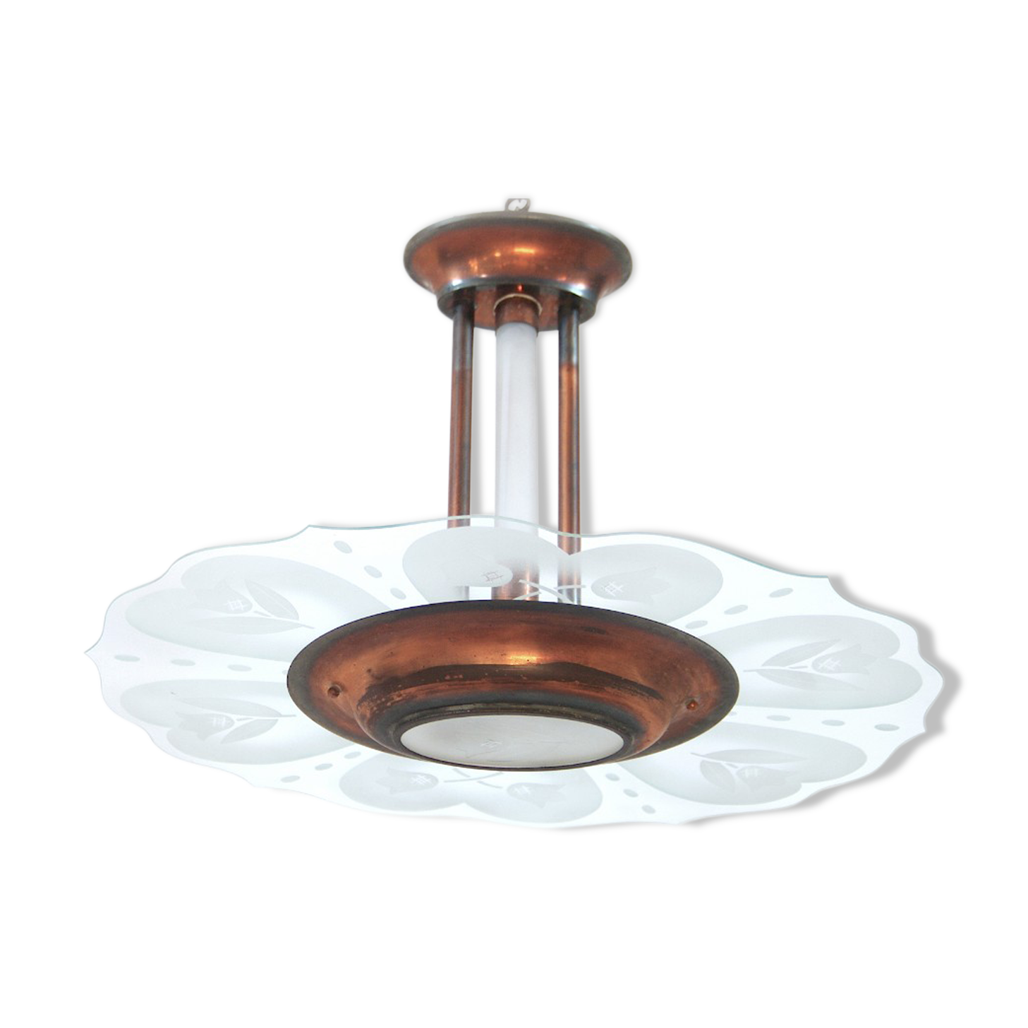 Copper pendant light from the 40s