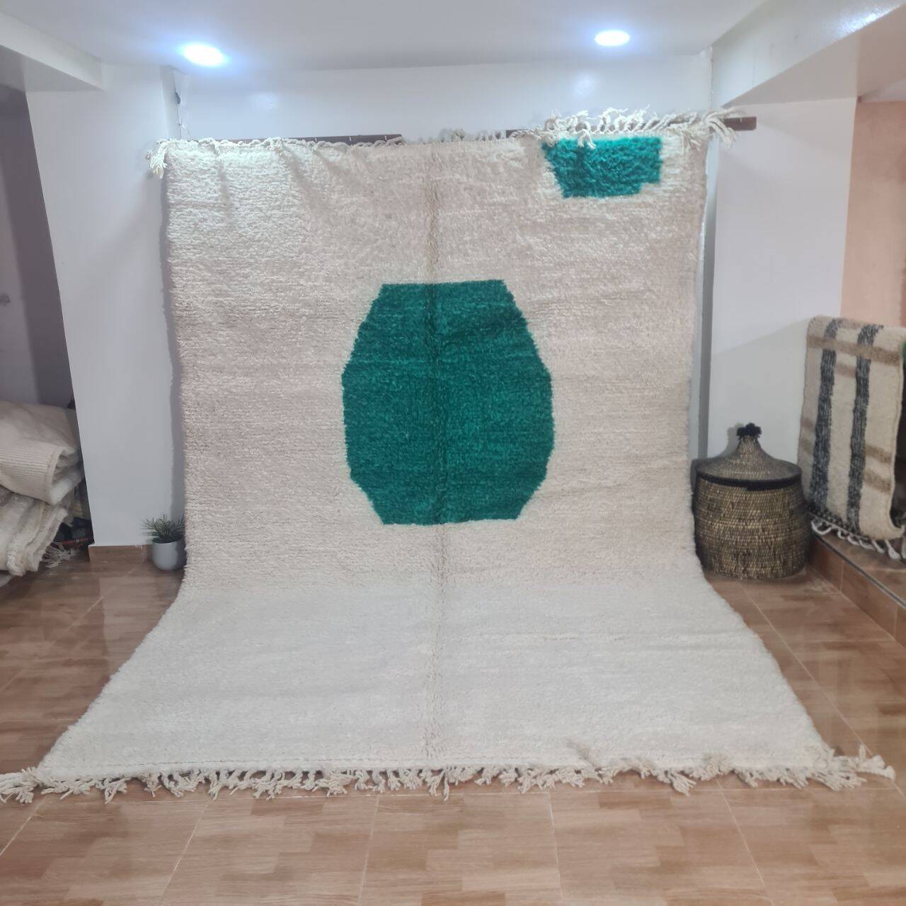 Handmade wool Berber rug 300X200 cm