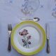 Lot 5 vintage plates pastel yellow digoin