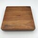 Cendrier design moderniste en bois et métal inox 16 x 16 cm