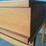 Vintage wooden compass foot bedside table