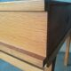 Vintage wooden compass foot bedside table
