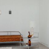 Chrome end table or console, Italy 1970