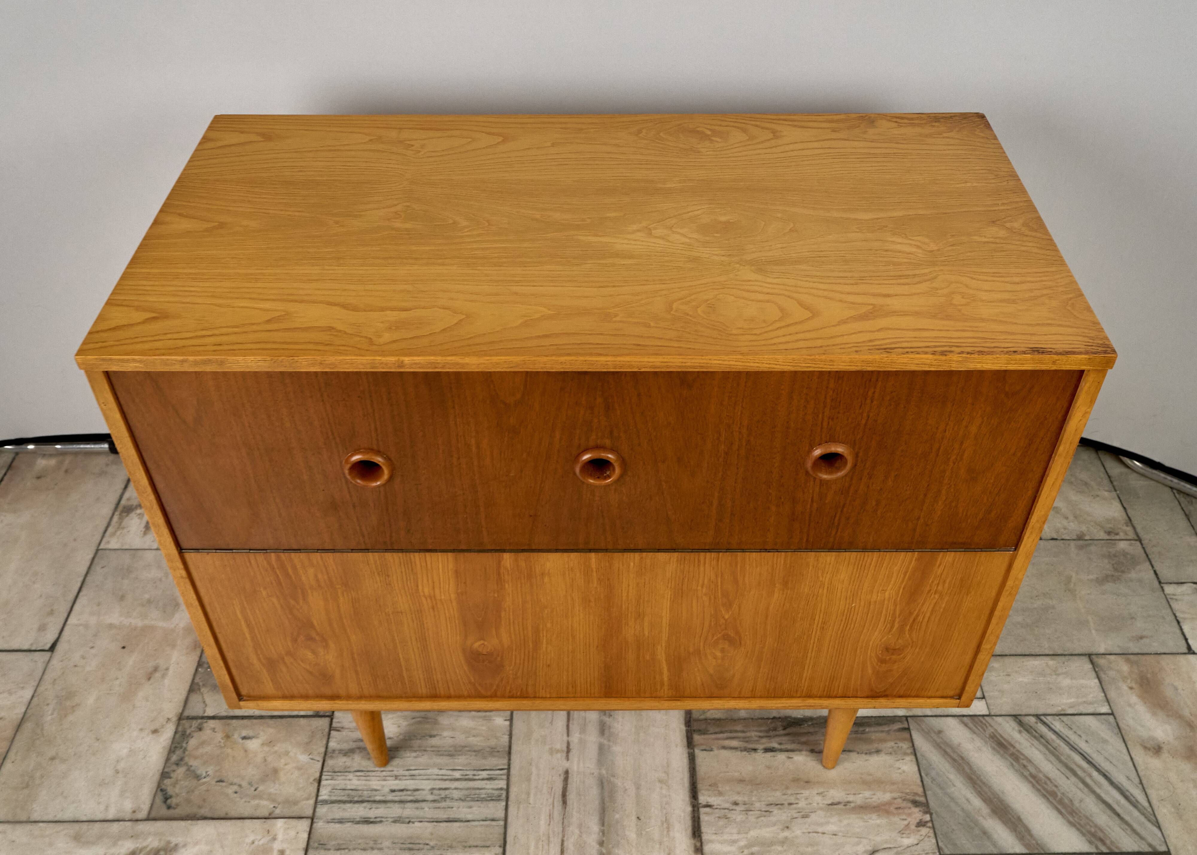 Vintage Bedding Cabinet, 1960s, Czechoslovakia