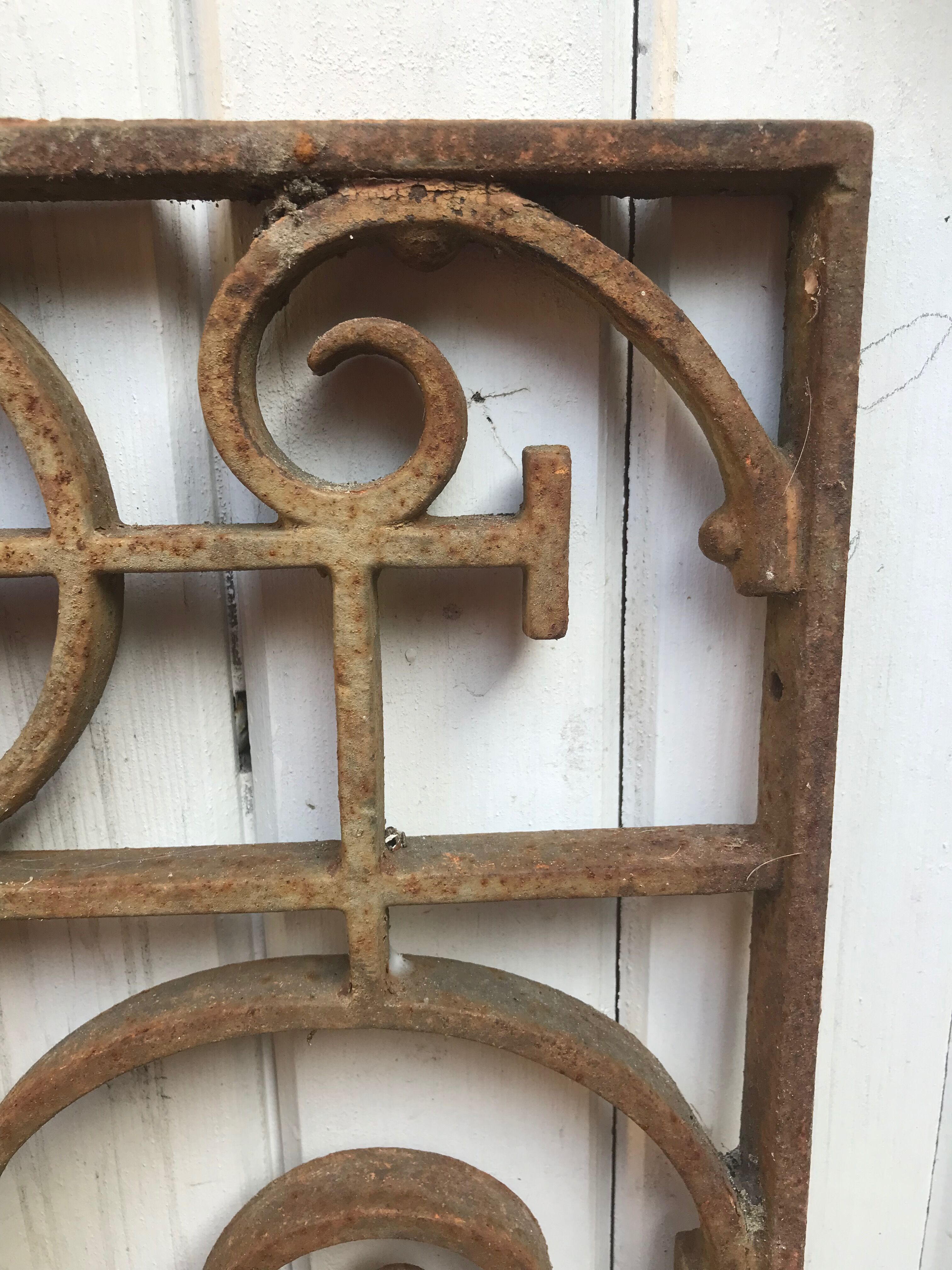 2 cast iron door grilles