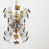 Mid century glass sputnik chandelier, 1970s