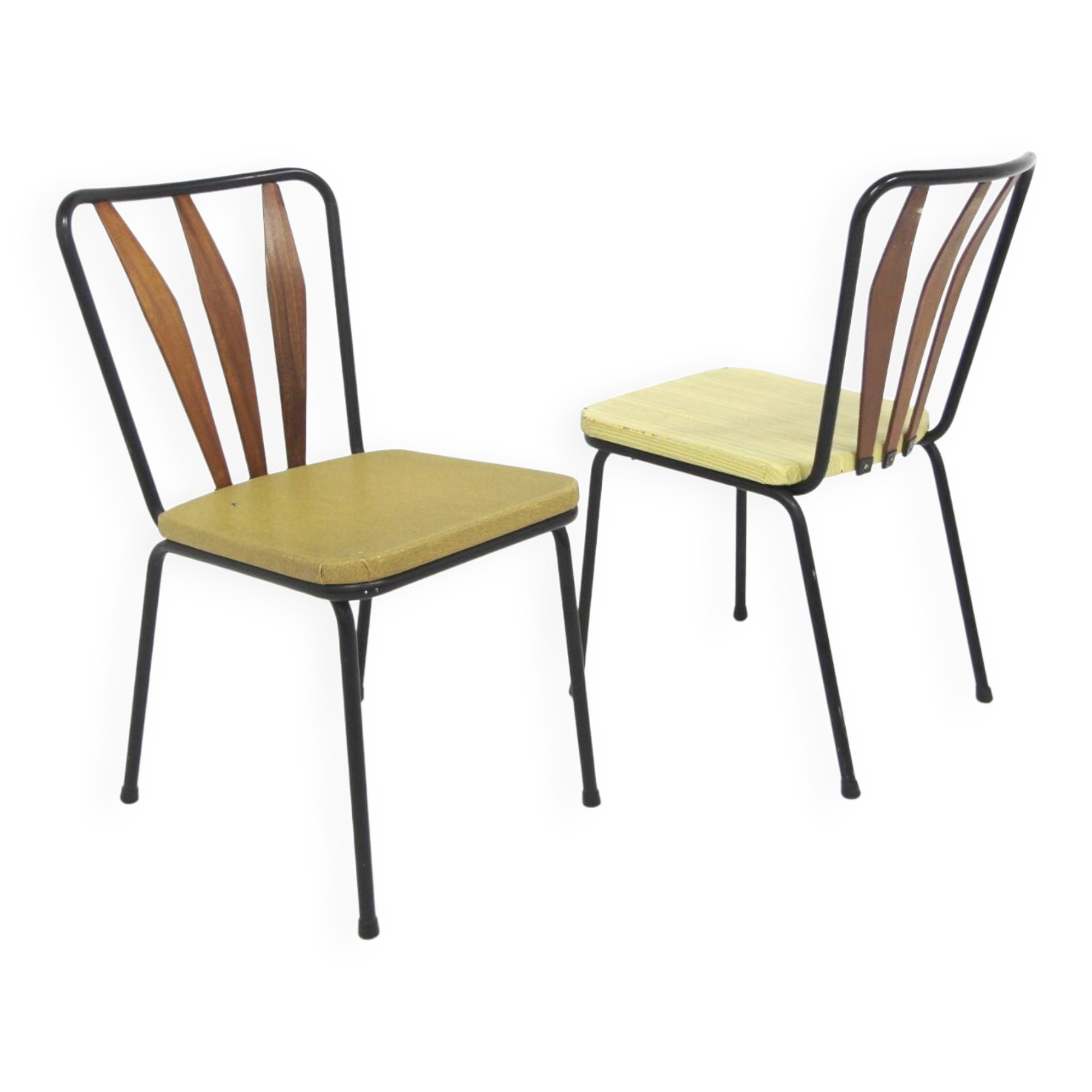Set of 2 metal chairs, Bjärnums Slöjdfabrik, Sweden, 1950