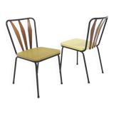 Set of 2 metal chairs, Bjärnums Slöjdfabrik, Sweden, 1950