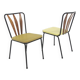 Set of 2 metal chairs, Bjärnums Slöjdfabrik, Sweden, 1950