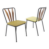 2 chaises en métal par Bjärnums Slöjdfabrik, Suède 1950
