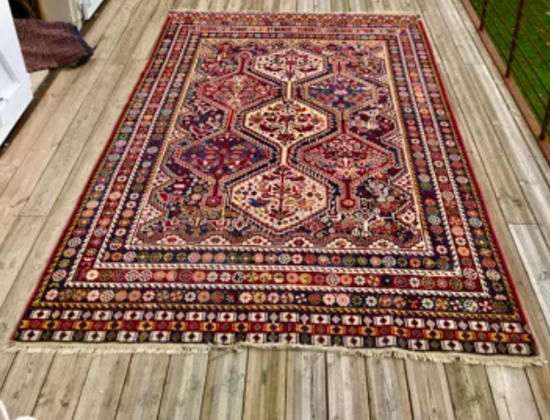 Ancient Persian carpet hand-knotted 299x197cm