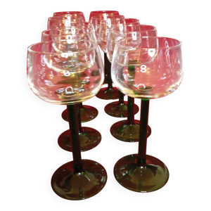 10 verres à vin blanc