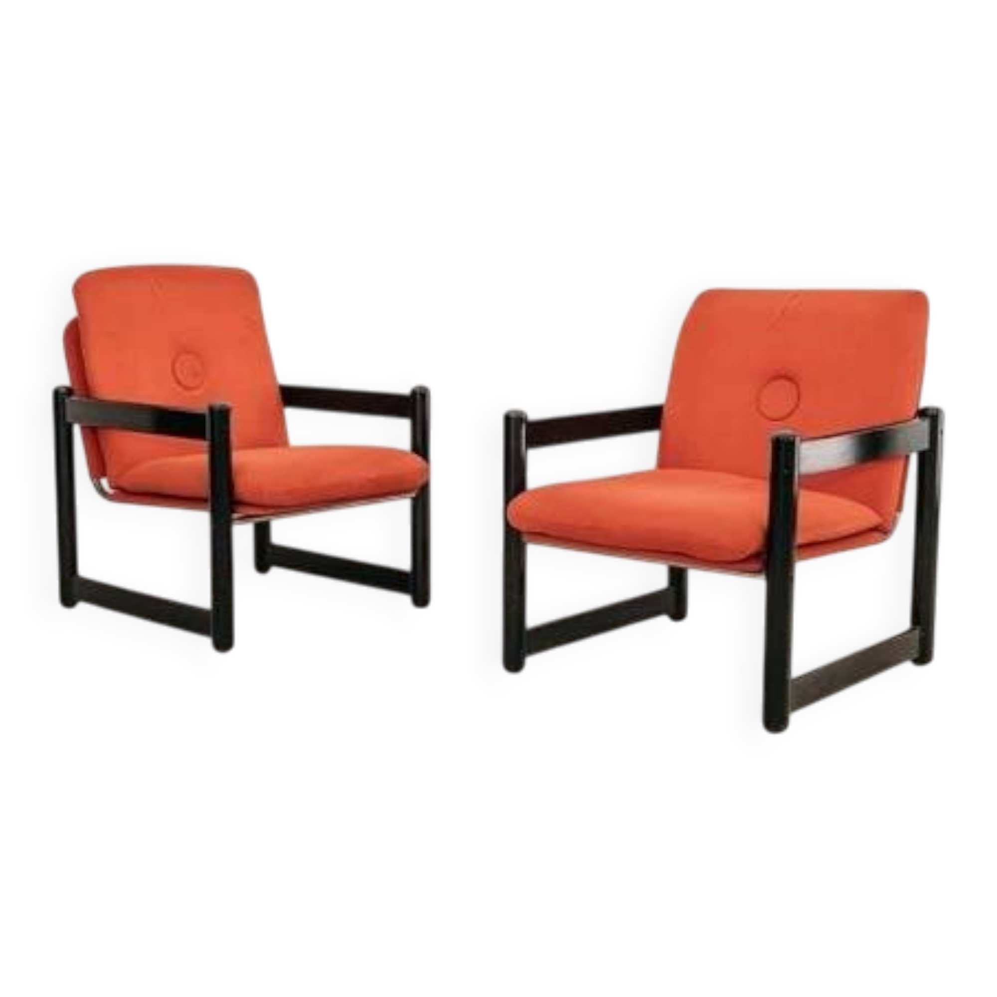 Pair of Armchairs Schirolli Mod. Pierrot Design 80s Modernariato