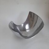 Asymmetrical aluminium fruit dish from the 90s.