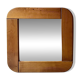 Large oak mirror in the style of a revival house, 1970s design.