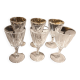 Set of 6 crystal liquor glasses