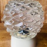 Molded glass wall light