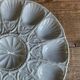 Digoin Sarreguemines France oyster dish in gray slip