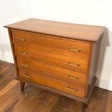 Chest of drawers with compass feet and gold handles