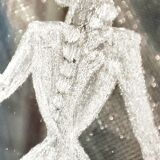 Hand-carved glass jug. France, 1950s.