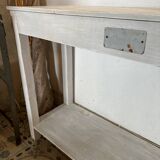 White patinated console