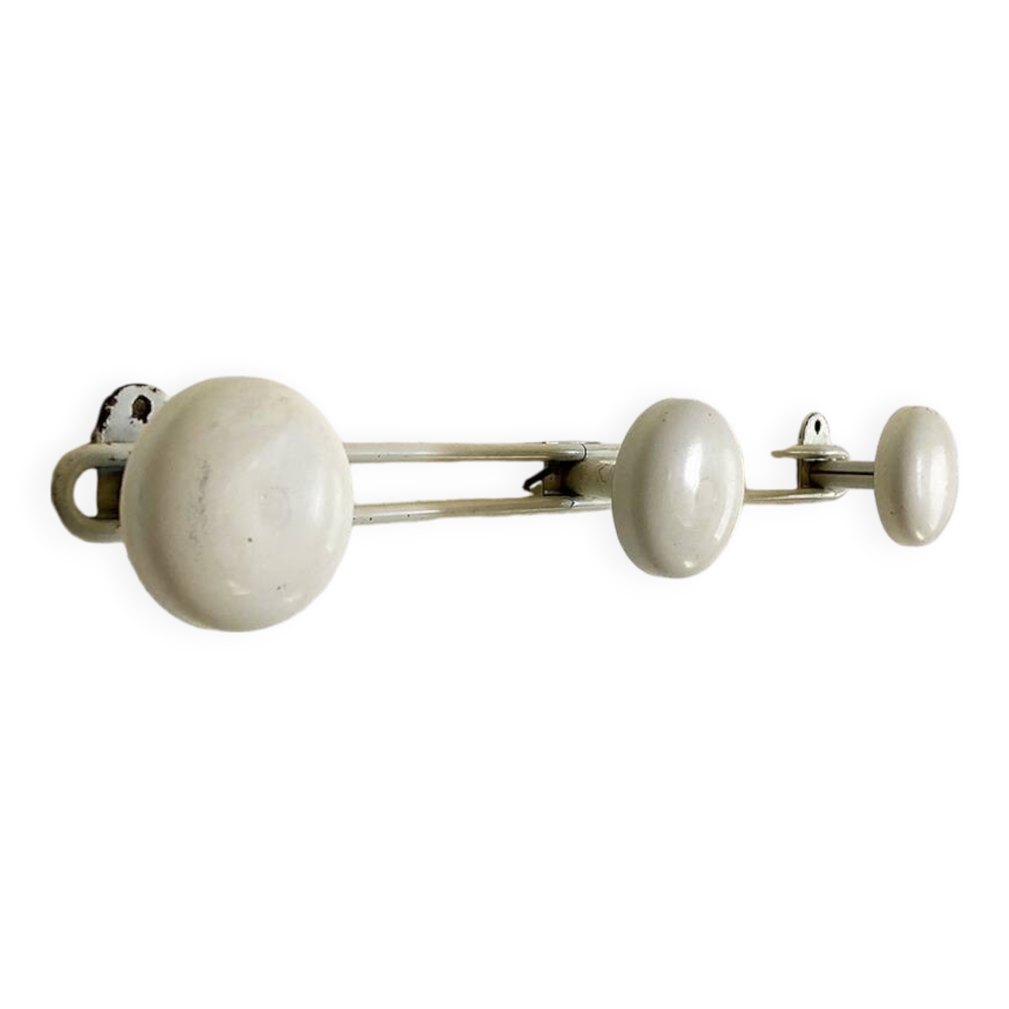 White metal wall coat rack, 1960s