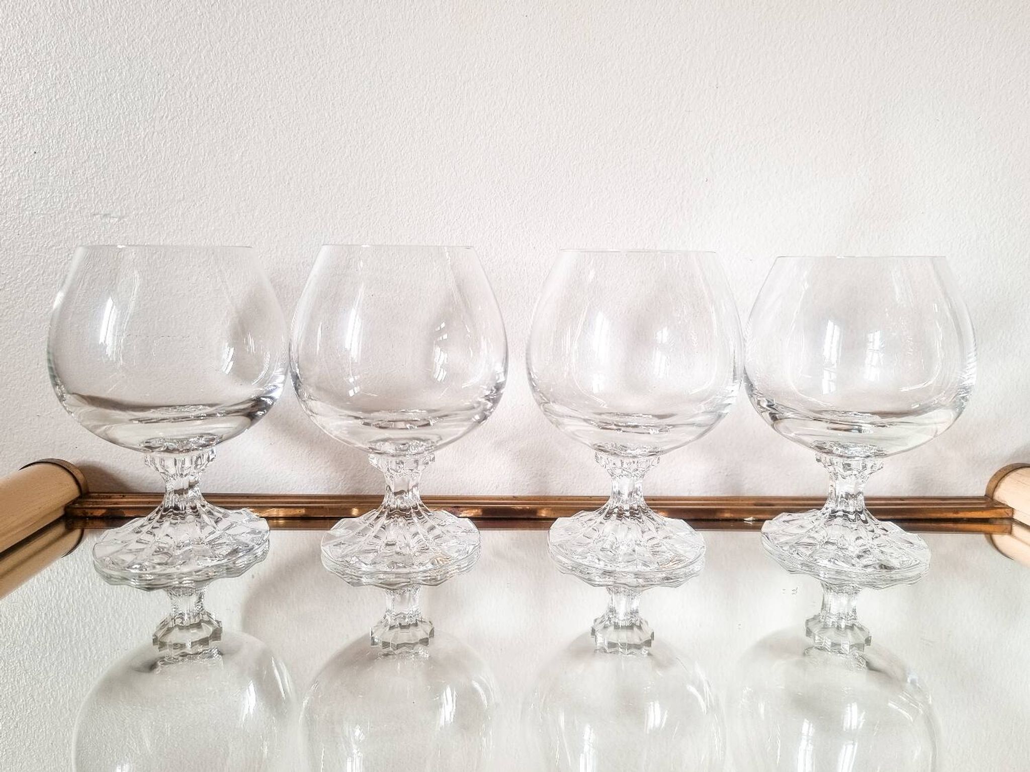 4 verres à cognac, cristal, Villeroy et Boch