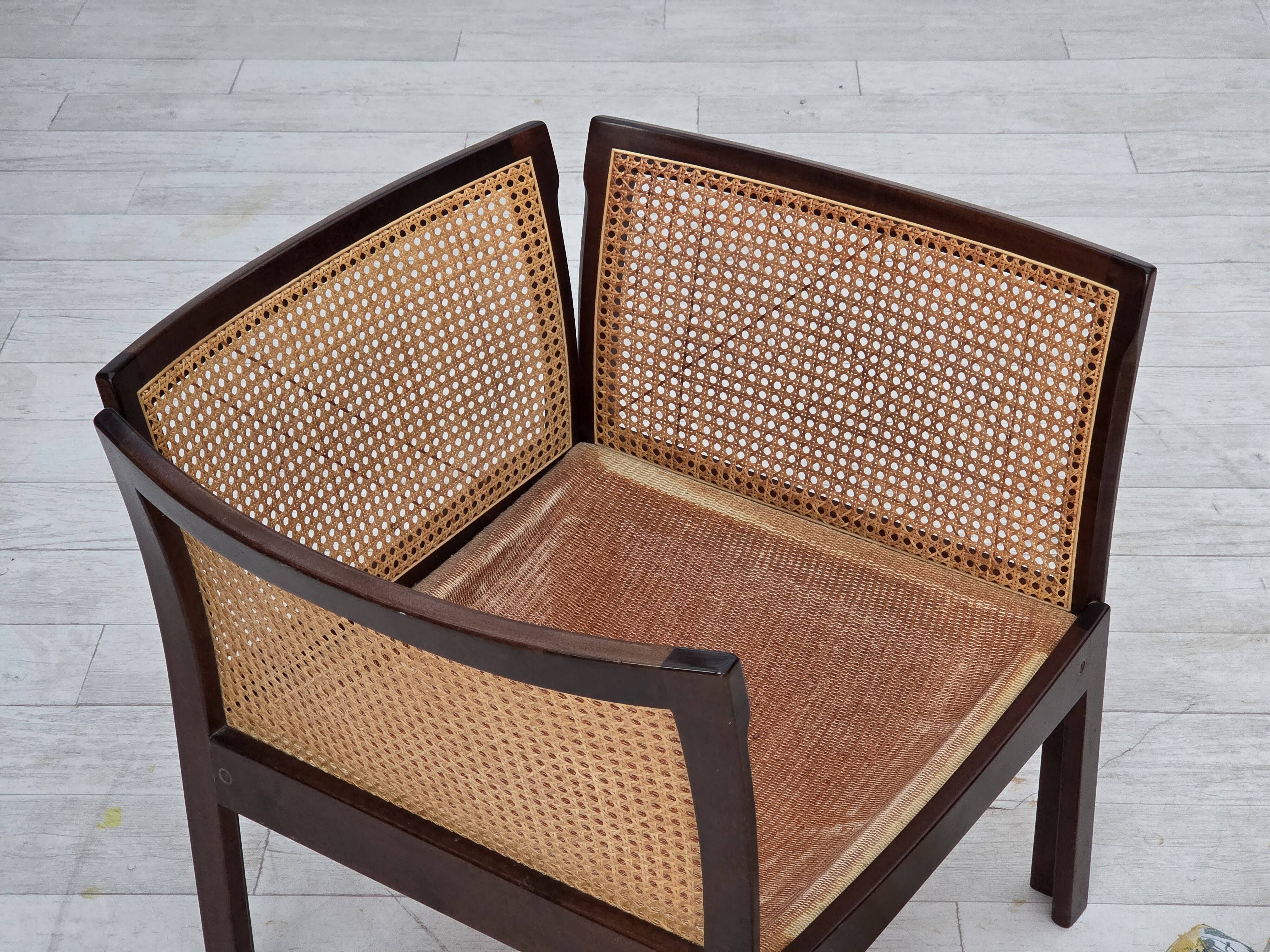 1970s, Danish design by Illum Wikkelsø, armchair model "Plexus", teak wood,