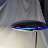 Adjustable chrome metal UFO lamp, space age, UFO, Aluminor, France, 1980.