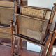Set of 4 folding chairs old colonial style
