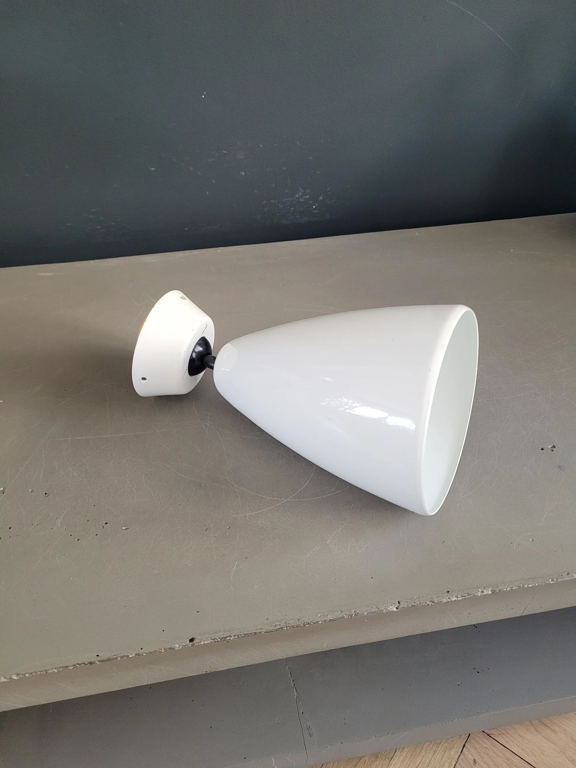 Applique articulée vintage en métal laqué douille céramique - Réf 849