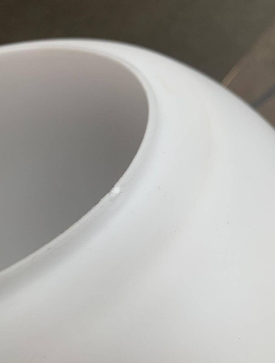 Vintage glass ball pendant lamp in German space style by Limburg.