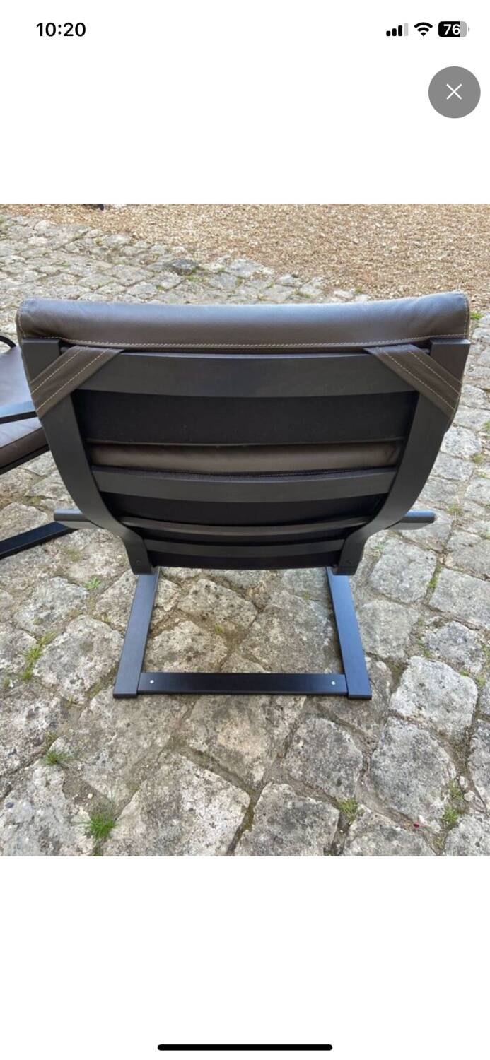 Fauteuil cuir modèle Poang