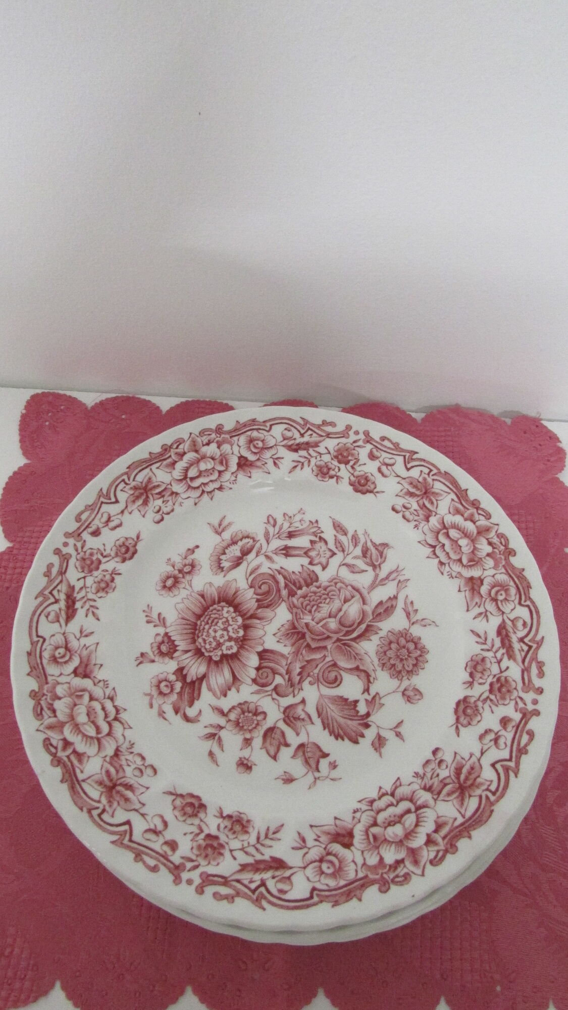 Set of 6 dessert plates vintage " english porcelain "