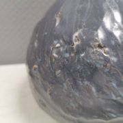 Pauline Toynbee vase, Textured Blue Crystal Glaze Organic Shape, 1980s