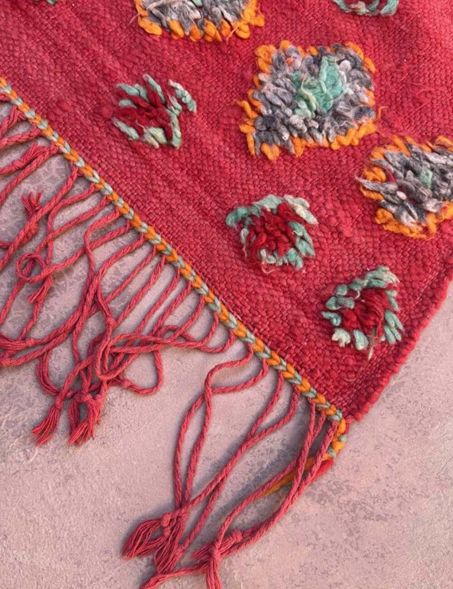 Tapis Kilim Rouge - 405 x 163 cm
