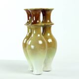 Tripple Vase In Ceramics, Czechoslovakia 1960s