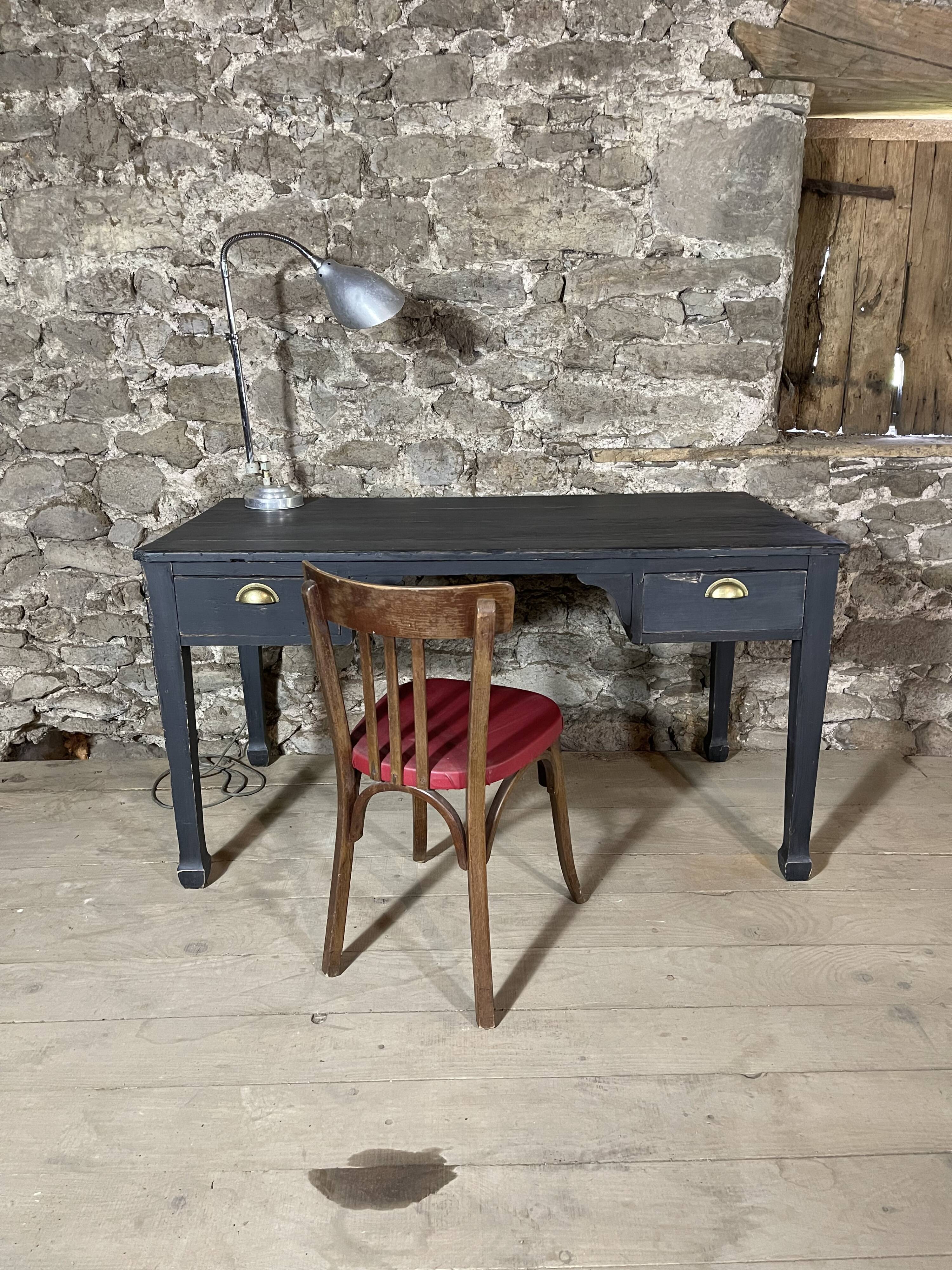 Old black patina office