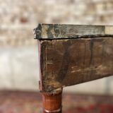 Console demi-lune en noyer d’époque empire début du xixeme siècle