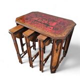 20th-century Art Deco / nesting table 3 x / attributed to Maison Franck