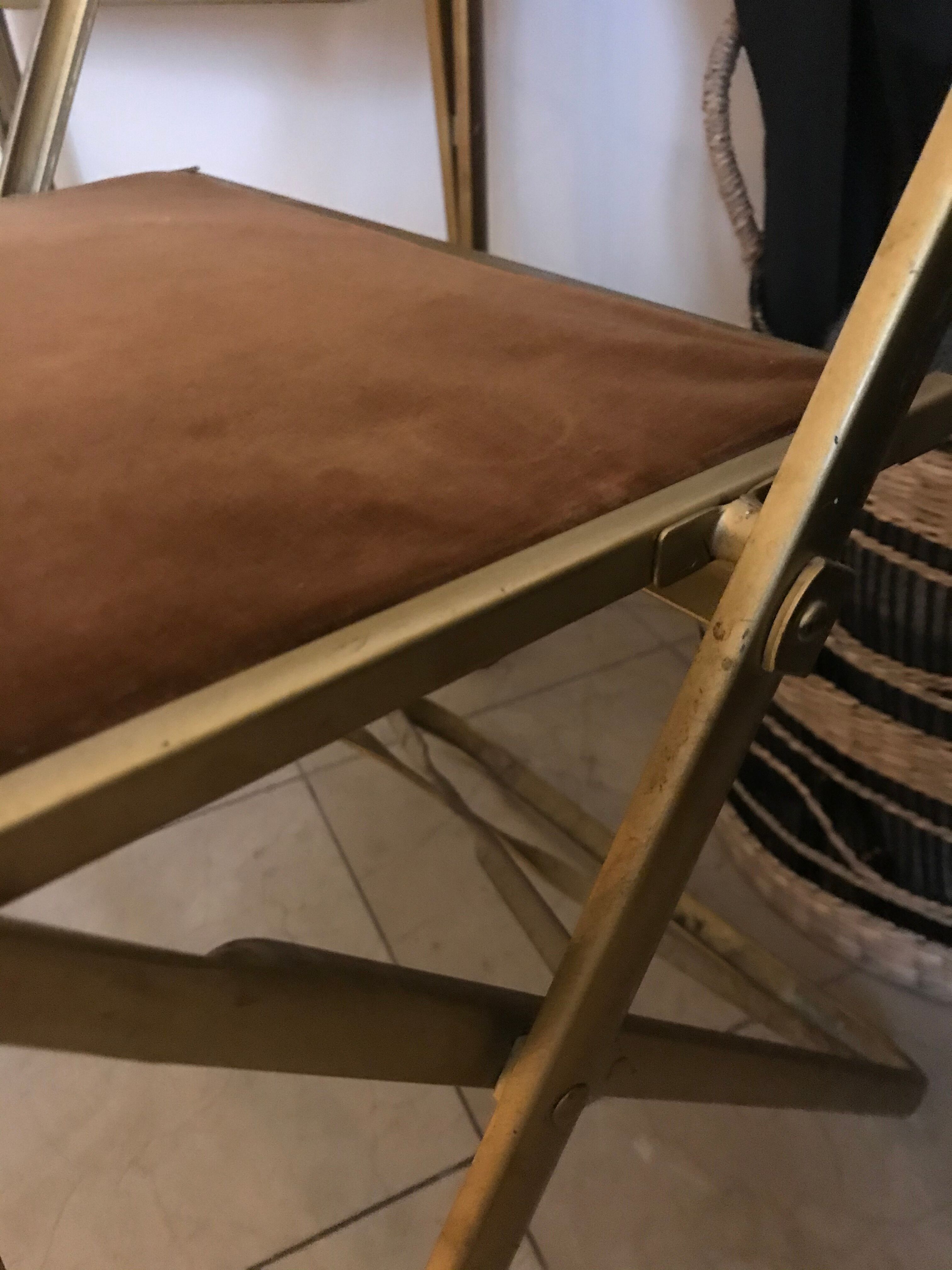 Velvet folding chairs