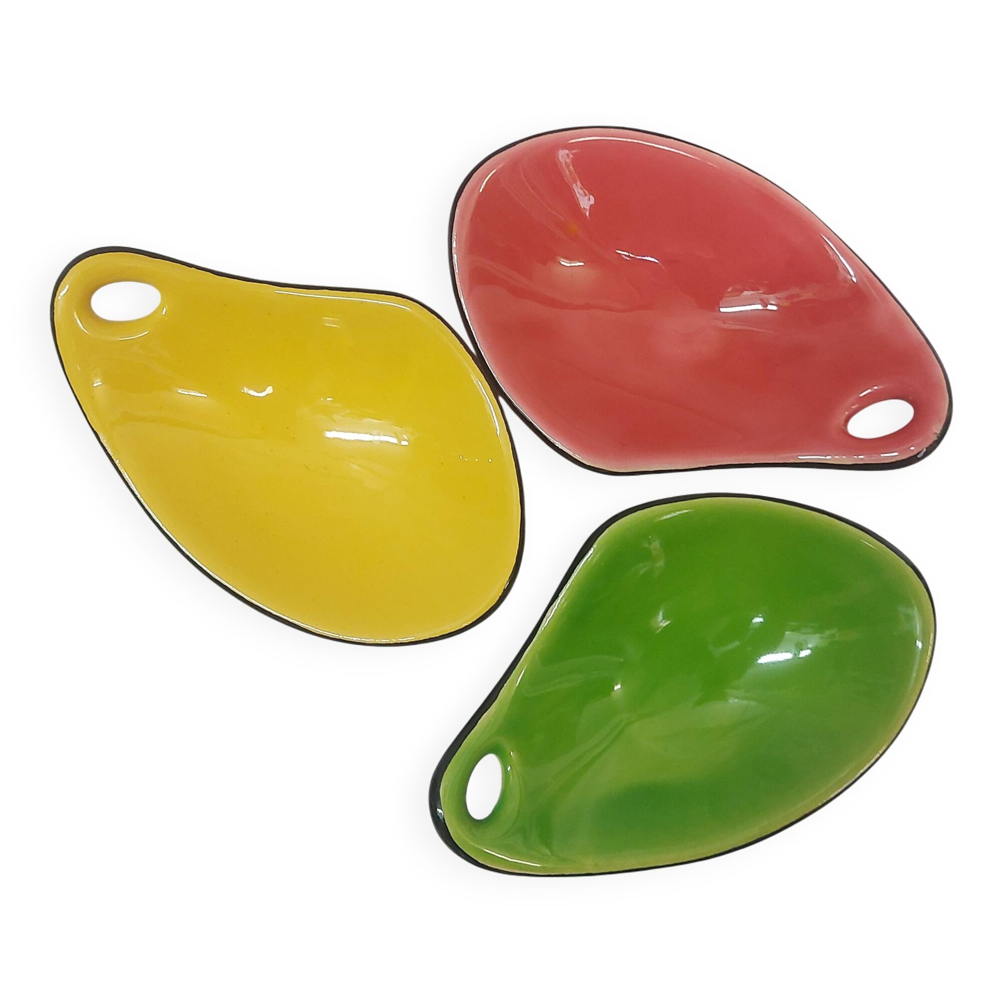Three ramekins, 1950s Glazed ceramic