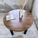Table 1900 walnut round turned legs