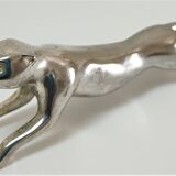 Six panther silver metal knife holders