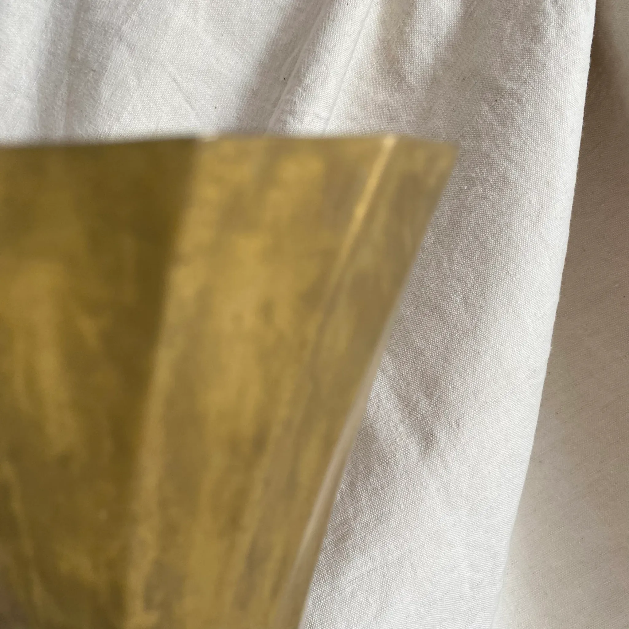 30 cm cornette vase in glass and brass from the 1950s