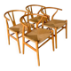 CH24 Wishbone chairs by Hans Wegner for Carl Hansen - set of 4
